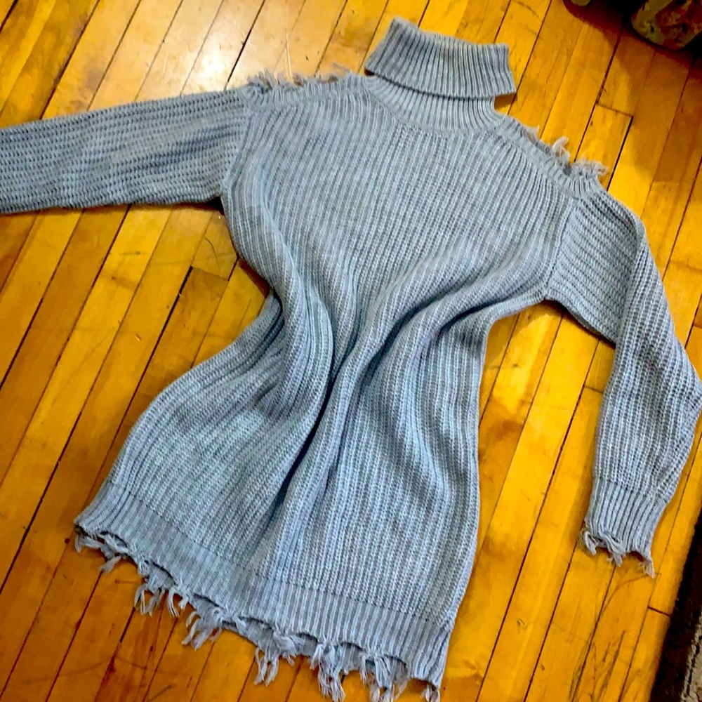 SMALL but fits for a small and medium sweater dress warm cozy and so nice